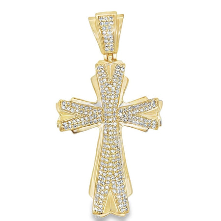 Rose Gold Cuban Crown Micro Jesus Pendant