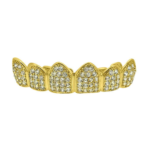 Bling Bling CZ Gold Hip Hop Grillz Top Teeth