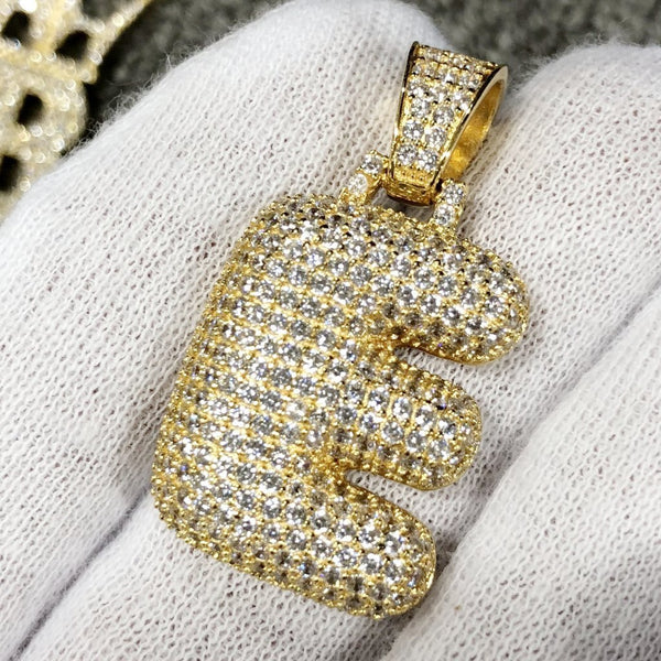 Bubble Initial Letters - .925 Sterling Silver - 18K Gold