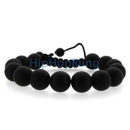 Multi Color 10MM Black Rope Disco Ball Bracelet