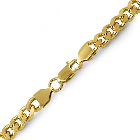 Cuban IP Gold Stainless Steel Bracelet 4MM