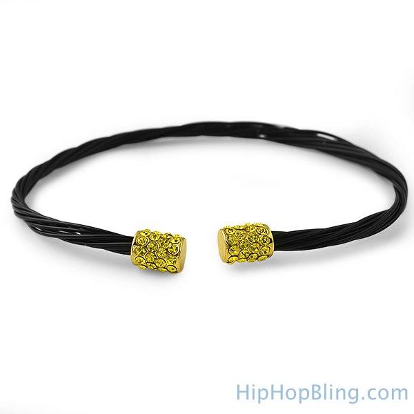 Lemonade Black Guitar String Style Bracelet