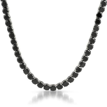 .925 Silver Black CZ 3MM Bling Bling Tennis Chain