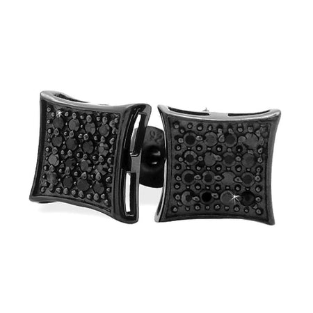 Lemonade 3D Kite Bling Bling CZ Ice Earrings