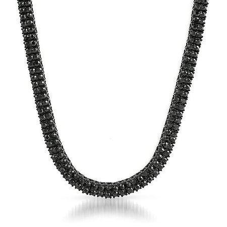 .925 Silver Black CZ 3MM Bling Bling Tennis Chain
