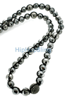 6mm Black Bead Dog Tag Ball Necklace