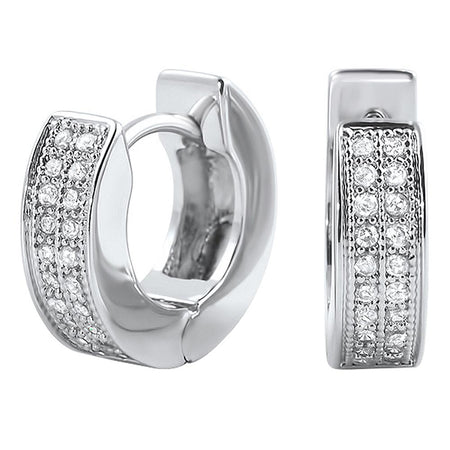 Lemonade 3D Kite Bling Bling CZ Ice Earrings