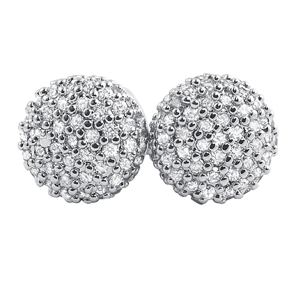 Cylinder Micro Pave CZ Bling Bling Earrings