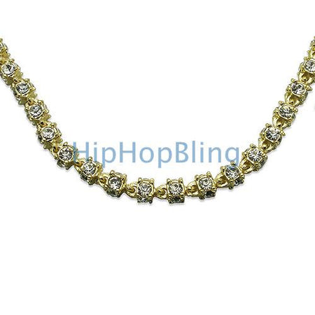 All Canary Bling on Black 1 Row Chain