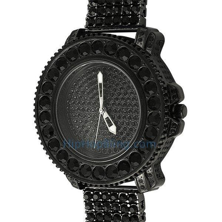 6 Row Cone Black Bling Bling Watch 6 Row Band