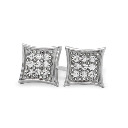 Lemonade 3D Kite Bling Bling CZ Ice Earrings