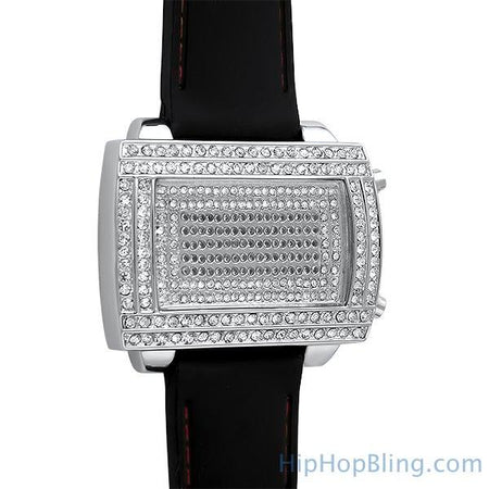 .10ct Real Diamonds Super Techno Watch Bling