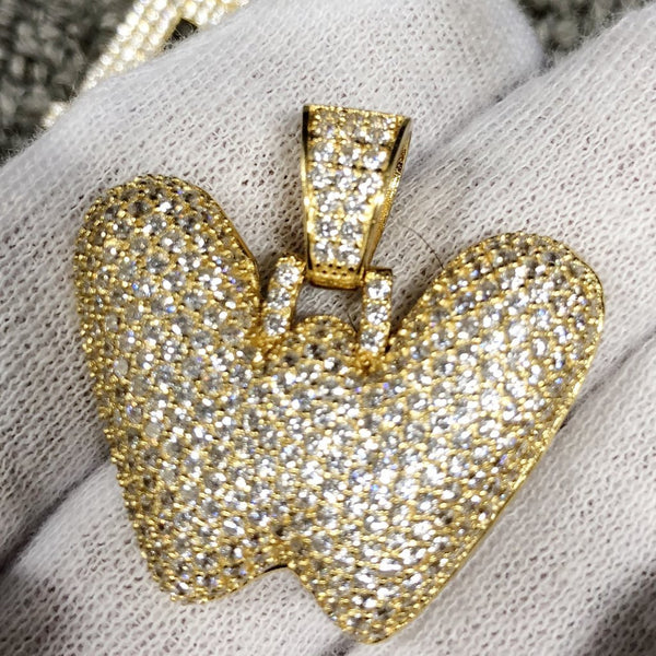 Bubble Initial Letters - .925 Sterling Silver - 18K Gold