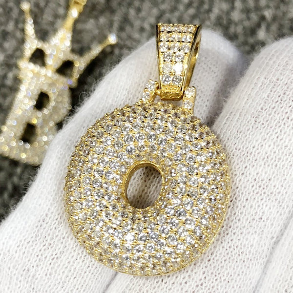 Bubble Initial Letters - .925 Sterling Silver - 18K Gold