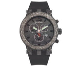 Joe Rodeo Broadway Watch 5.00ct White Diamonds Matte Dial Rubber Band