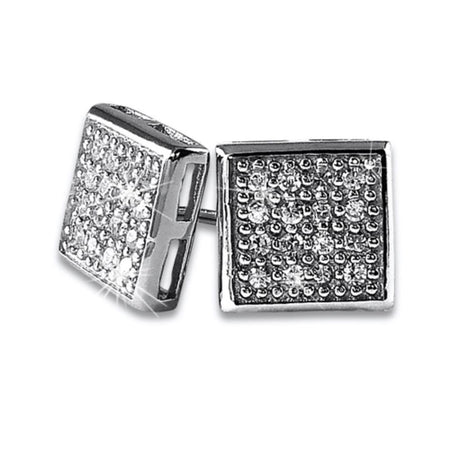 Lemonade 3D Kite Bling Bling CZ Ice Earrings