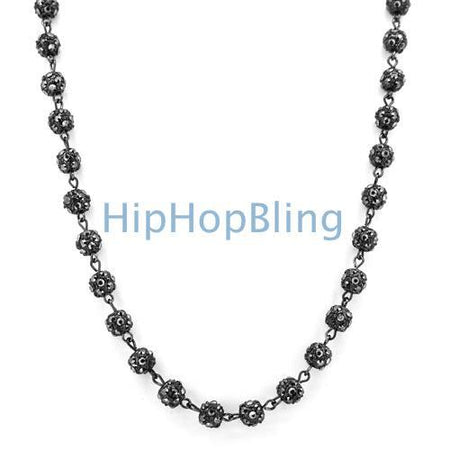 .925 Silver Black CZ 3MM Bling Bling Tennis Chain