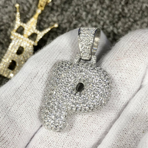 Bubble Initial Letters - .925 Sterling Silver - Rhodium