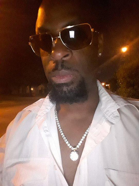 20MM CZ Solitaire Gold Bling Bling Pendant