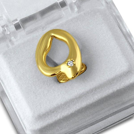 Heart Teeth Silver Grillz Top Bottom Set