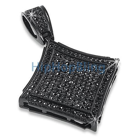 Black Diamond CZ Cross Tapered Bling Bling Pendant