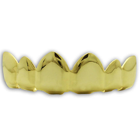 8 Tooth Hip Hop Grillz Rhodium Top