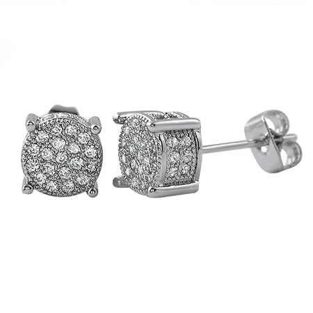 Lemonade 3D Kite Bling Bling CZ Ice Earrings