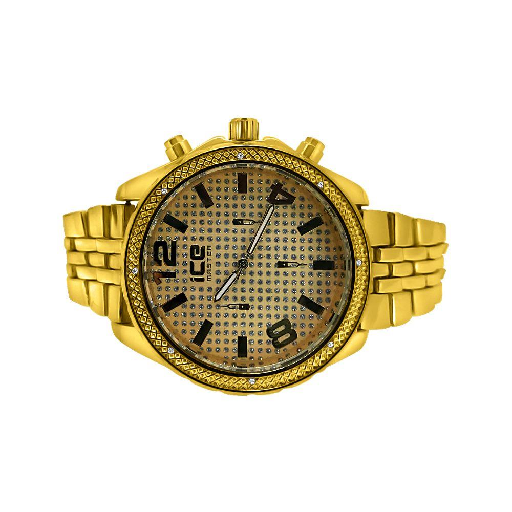Gold Sport Jubilee Band Hip Hop Watch