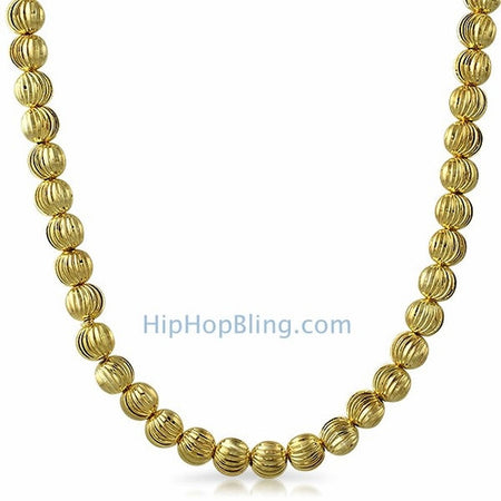 Black & White Segmented Gold Bling Bling Chain