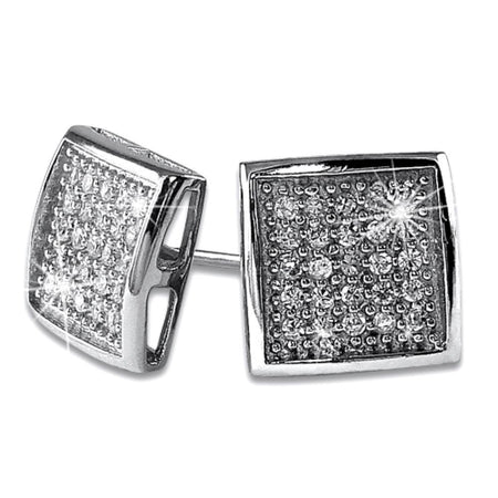 Lemonade 3D Kite Bling Bling CZ Ice Earrings