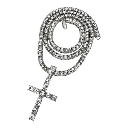 Rhodium Bling Bling Ankh Cross Special