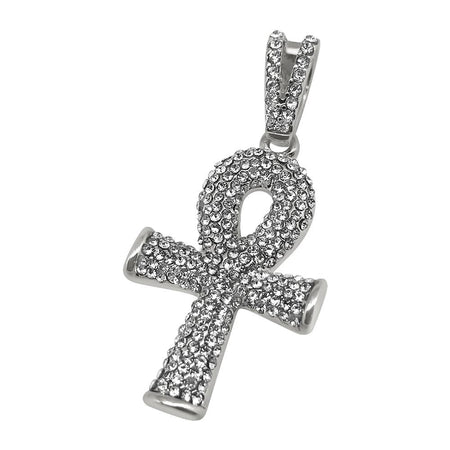 Rhodium Bling Bling Ankh Cross Special