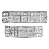 VIP Triple Row Princess Iced Out Grillz Top Bottom Set