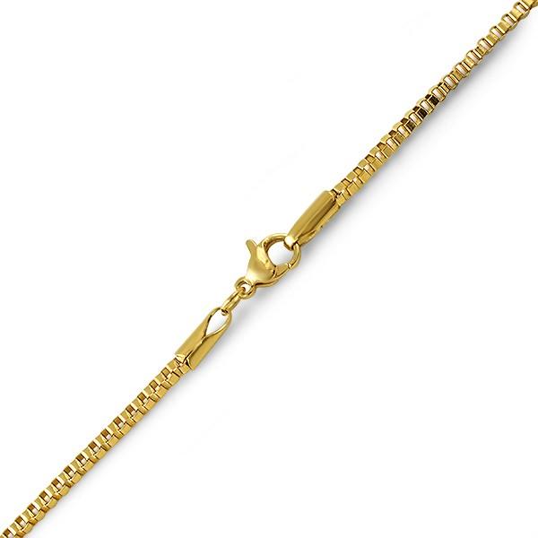 Box IP Gold Stainless Steel Bracelet 2MM