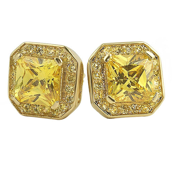 Iced Princess Lemonade CZ Bling Bling Earrings