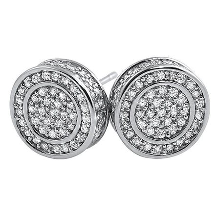 Lemonade 3D Kite Bling Bling CZ Ice Earrings