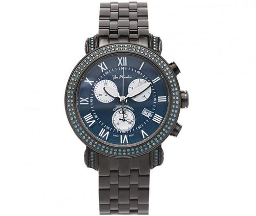 Matching Blue Diamonds & Dial 3.50ct Black Joe Rodeo Watch