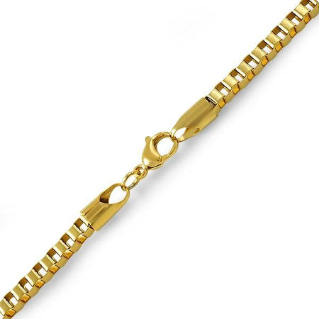 Basket Weave IP Gold Stainless Steel Bracelet 4MM