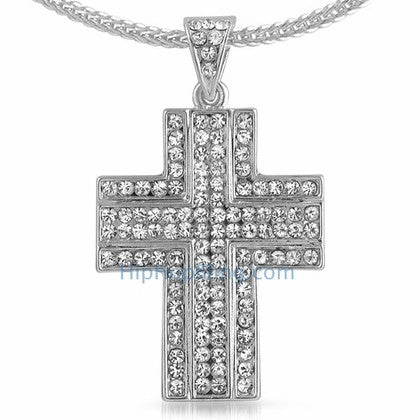 Ballers Bling Bling Cross & Chain Small