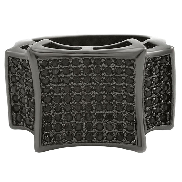 Black Kite Bling Bling CZ Micro Pave Ring