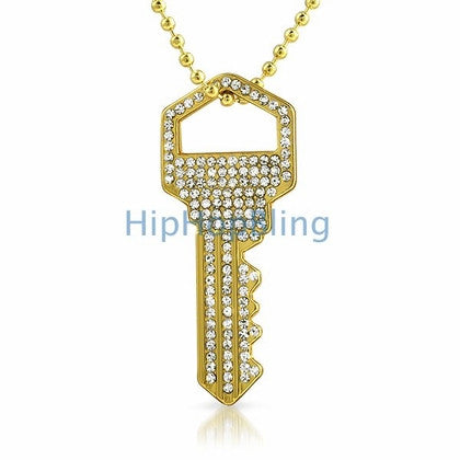Gold Jesus Piece Pendant & Chain Small