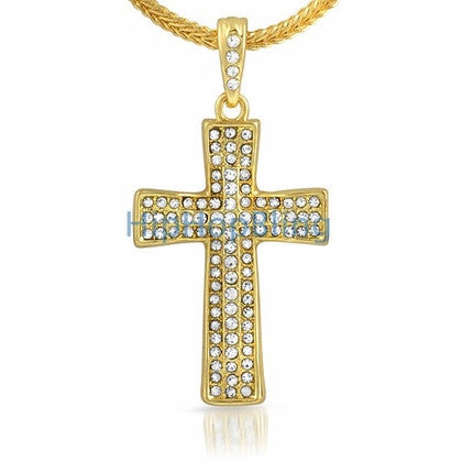 Gold Jesus Piece Pendant & Chain Small