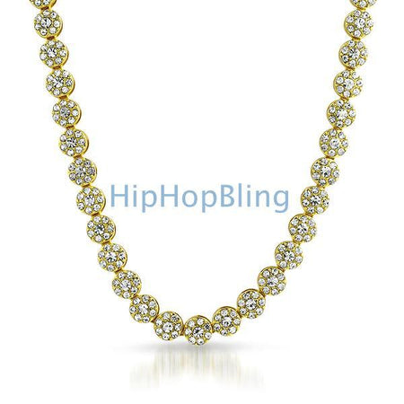 Black & White Segmented Gold Bling Bling Chain