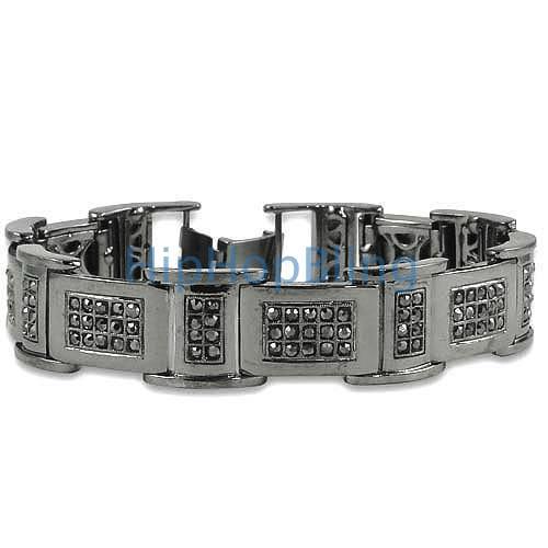 I Box Link Black Bling Bracelet
