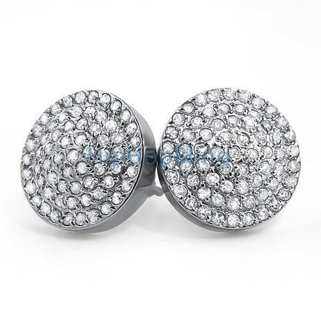 Lemonade 3D Kite Bling Bling CZ Ice Earrings