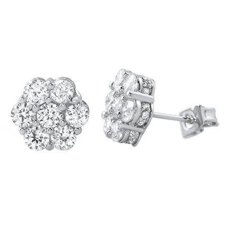 Lemonade 3D Kite Bling Bling CZ Ice Earrings