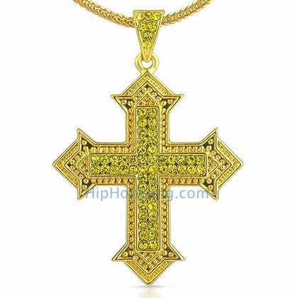 Designer Cross Lemonade Bling Bling Chain Small