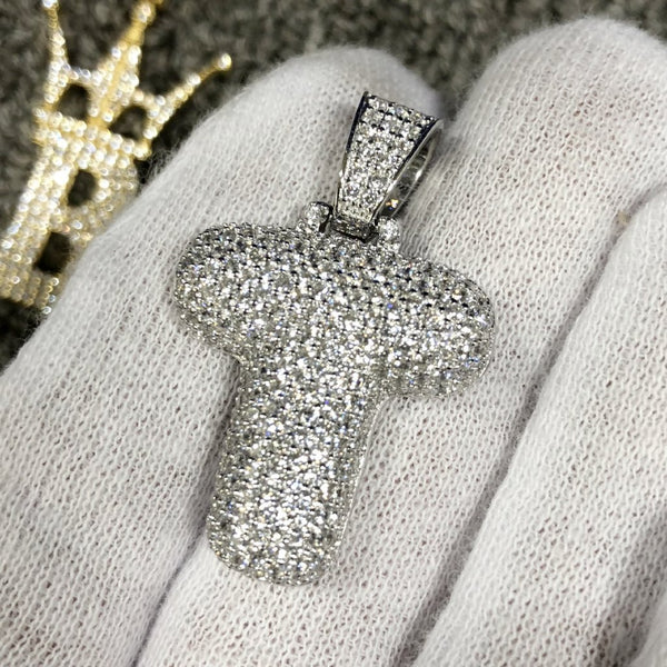 Bubble Initial Letters - .925 Sterling Silver - Rhodium