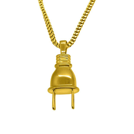 Rose Gold Cuban Crown Micro Jesus Pendant