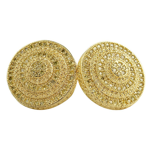 BullsEye Jumbo Bling Bling Earrings Lemonade CZ